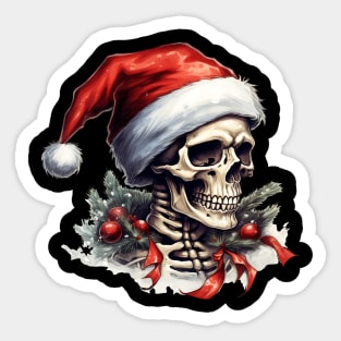 Skull santa Sticker